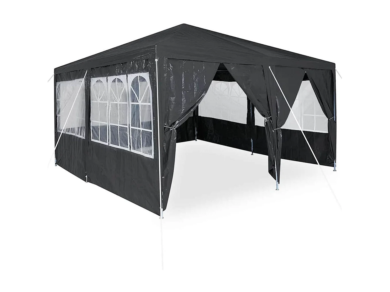 Tente de fête Anthracite et blanc 400 x 400 x 266 cm