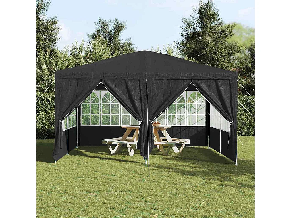 Tente de fête Anthracite et blanc 400 x 400 x 266 cm