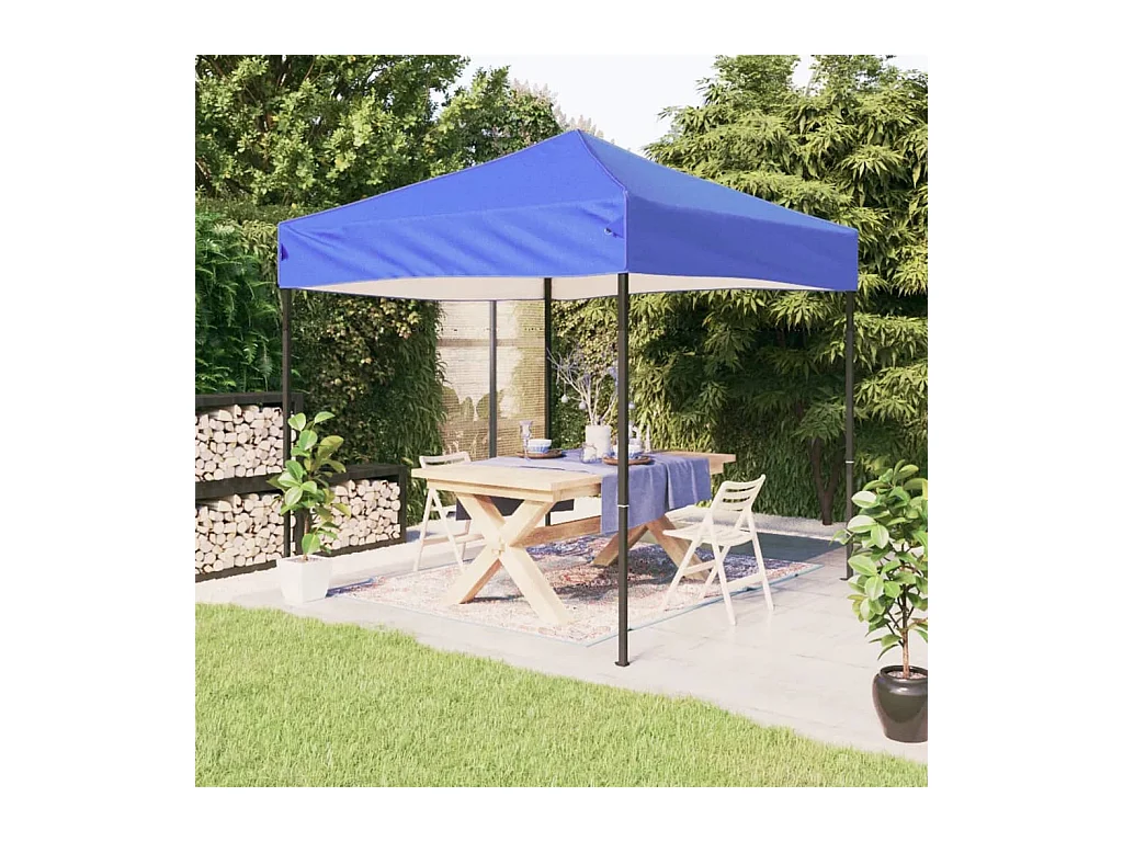 Carpa de recepción plegable azul de 2x2 m