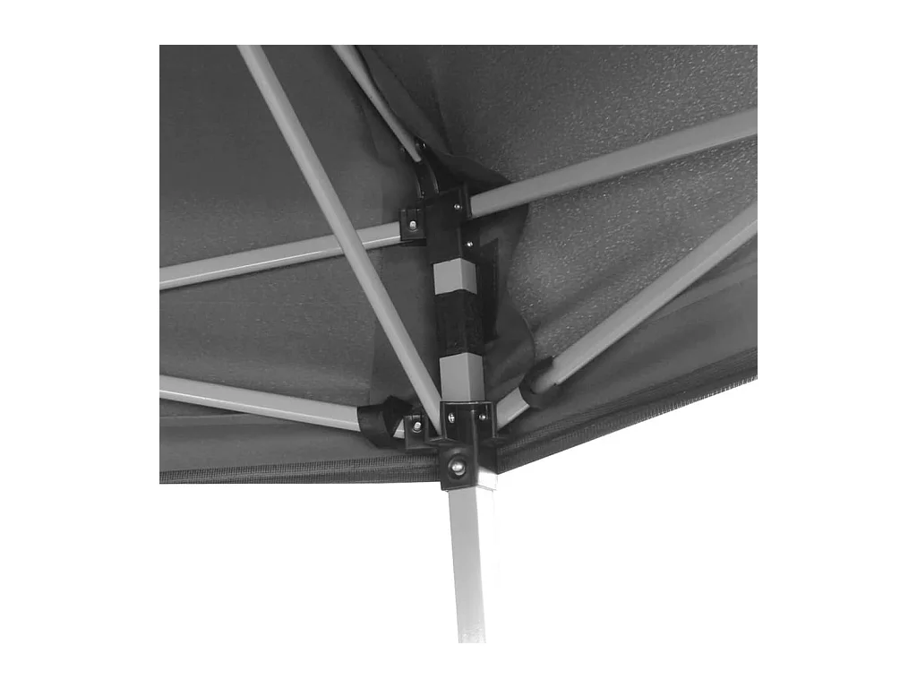 Tendone esagonale con 6 pareti laterali Grigio 3,6x3,1 m