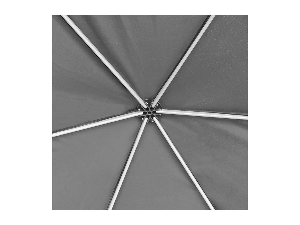 Tendone esagonale con 6 pareti laterali Grigio 3,6x3,1 m