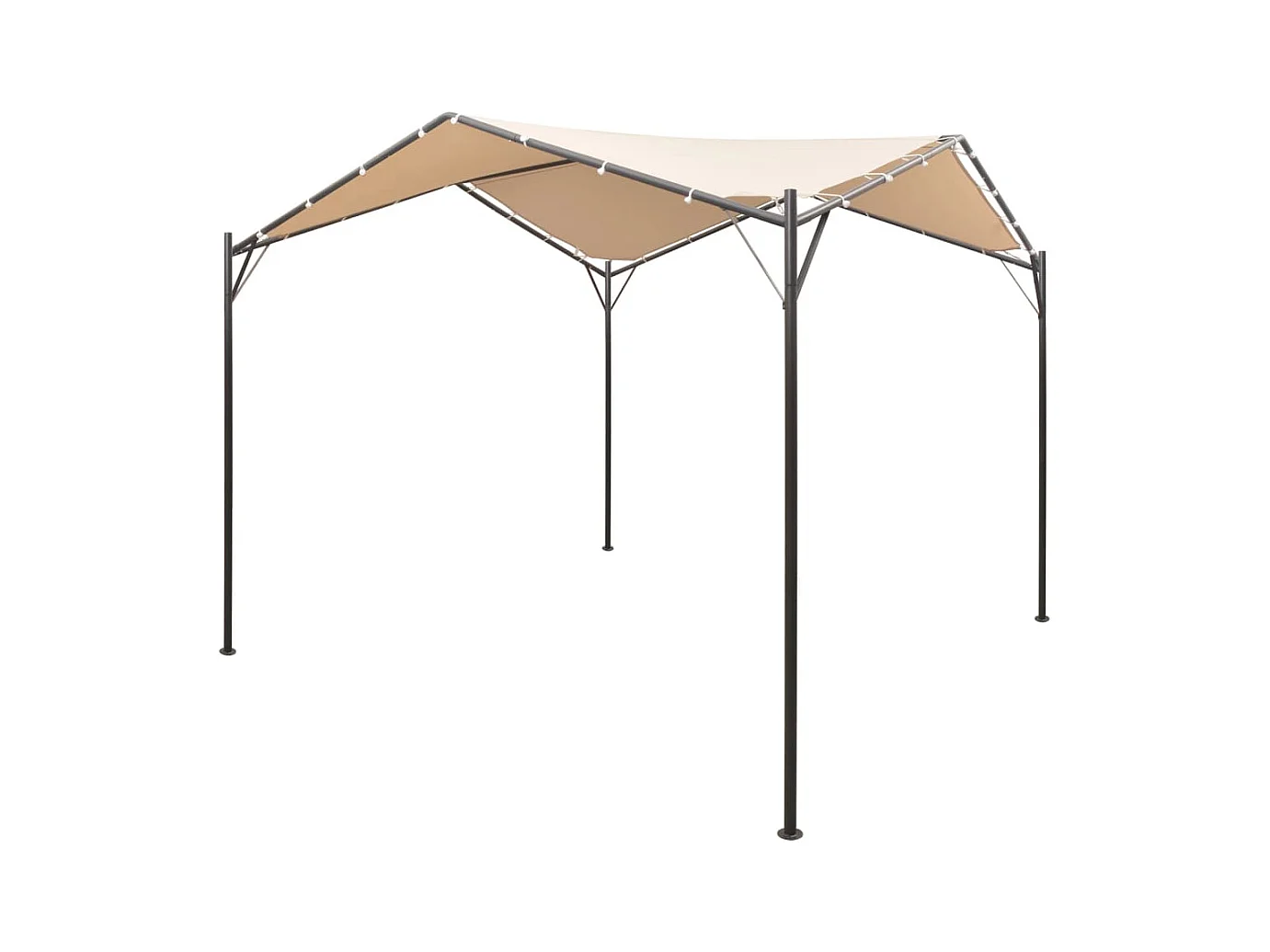 Carpa de acero beige de 4 x 4 m