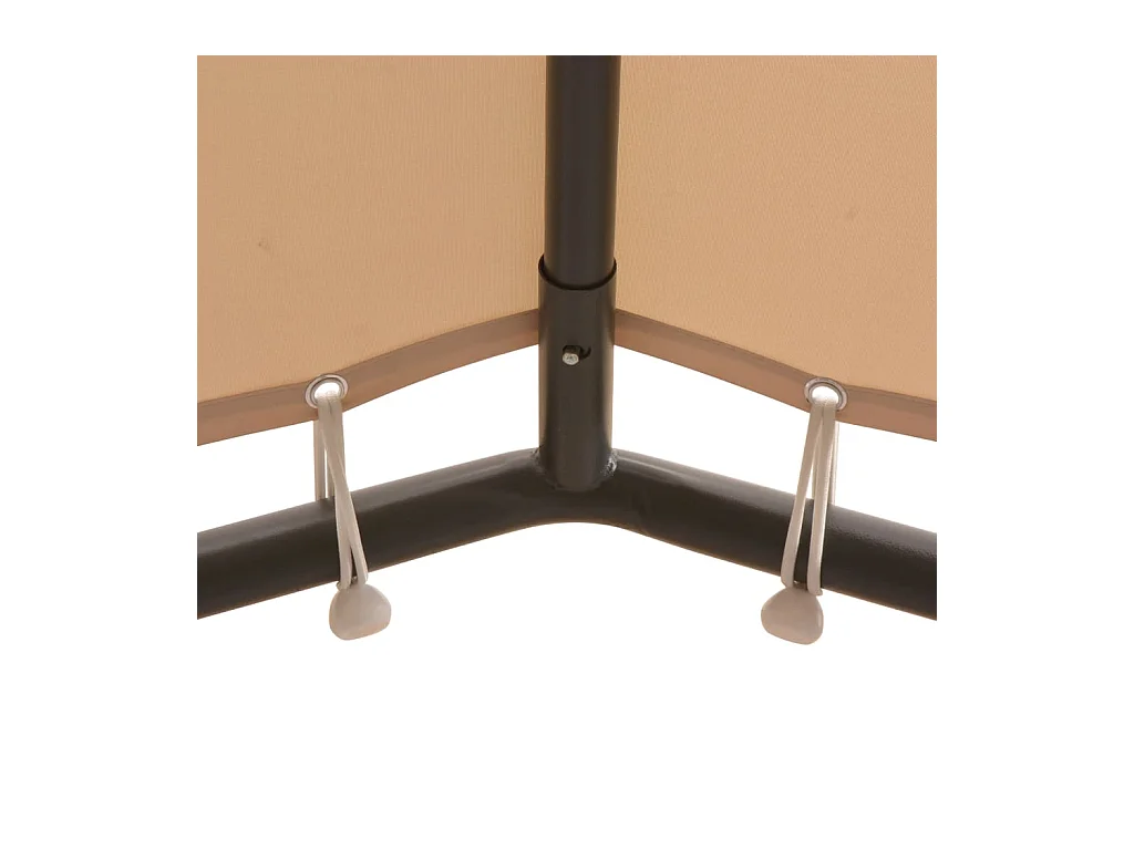 Carpa de acero beige de 4 x 4 m