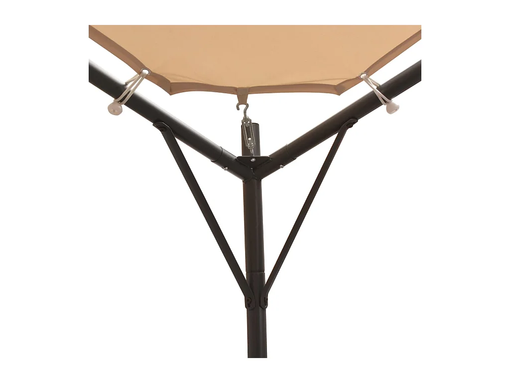 Carpa de acero beige de 4 x 4 m