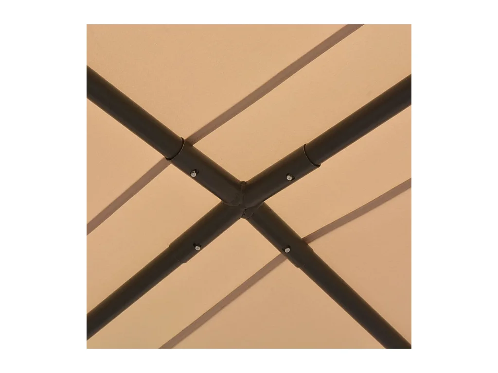 Carpa de acero beige de 4 x 4 m