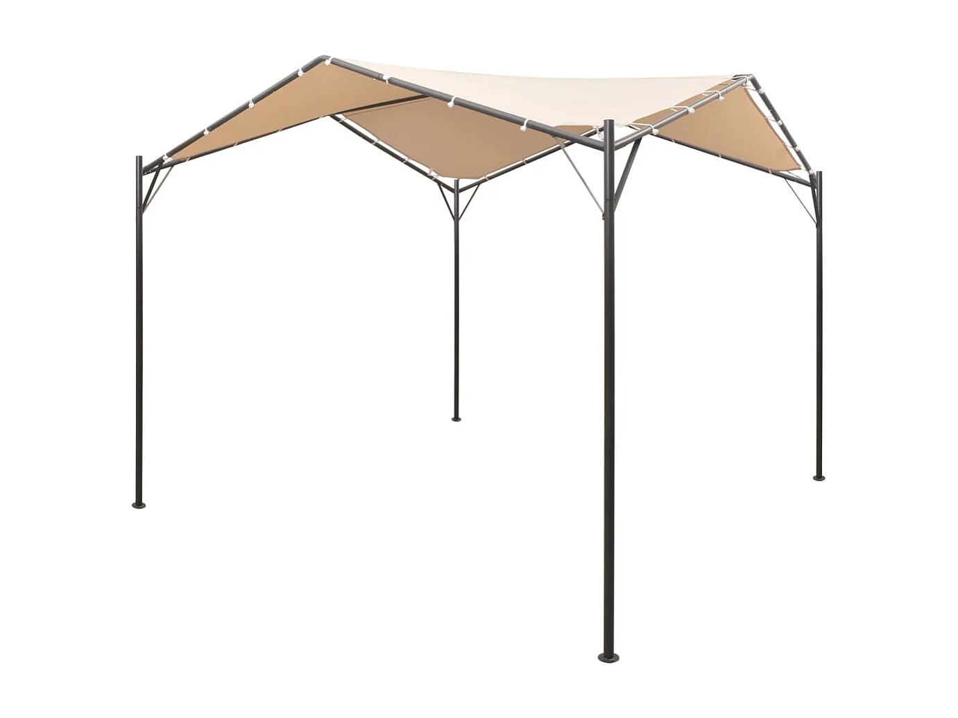 Carpa de acero beige de 4 x 4 m