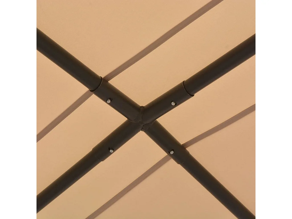 Carpa de acero beige de 4 x 4 m