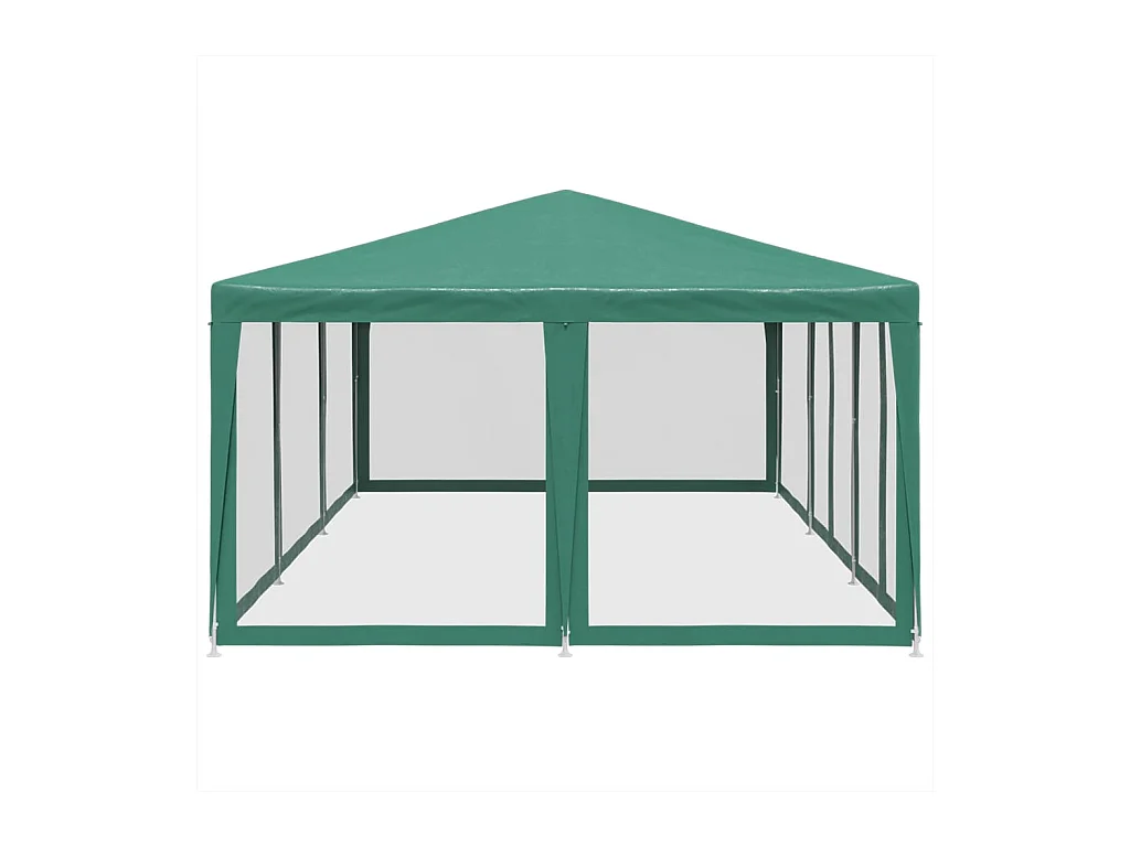 Partyzelt mit 10 Netzseitenwänden grün 6x4m HDPE