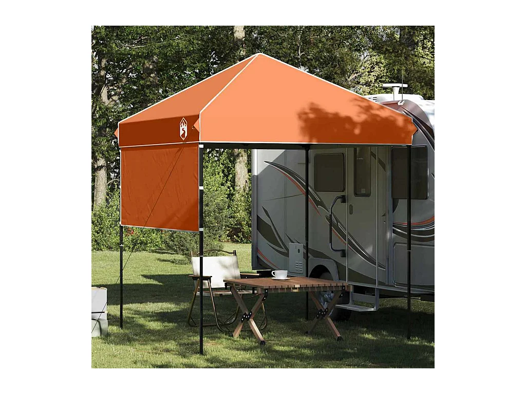 Tente à auvent pop-up Orange 200 x 200 cm tissu