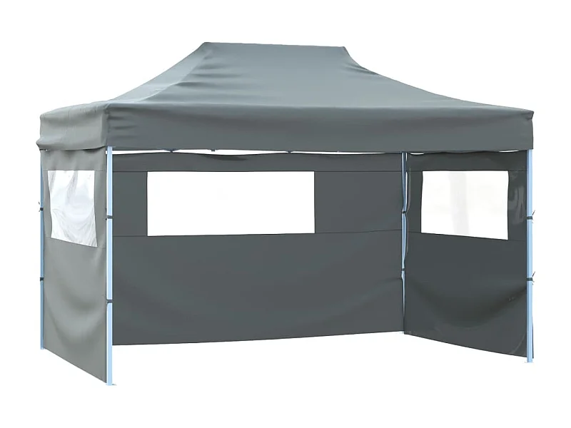 Opvouwbare tent met 3 wanden 431x291x315 cm Antraciet