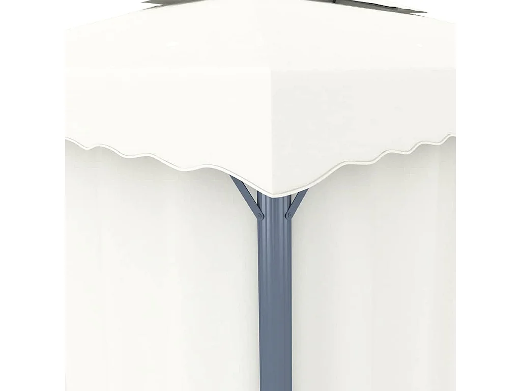 Pergolato e tenda e ghirlanda luminosa a LED 3x3 m Bianco crema