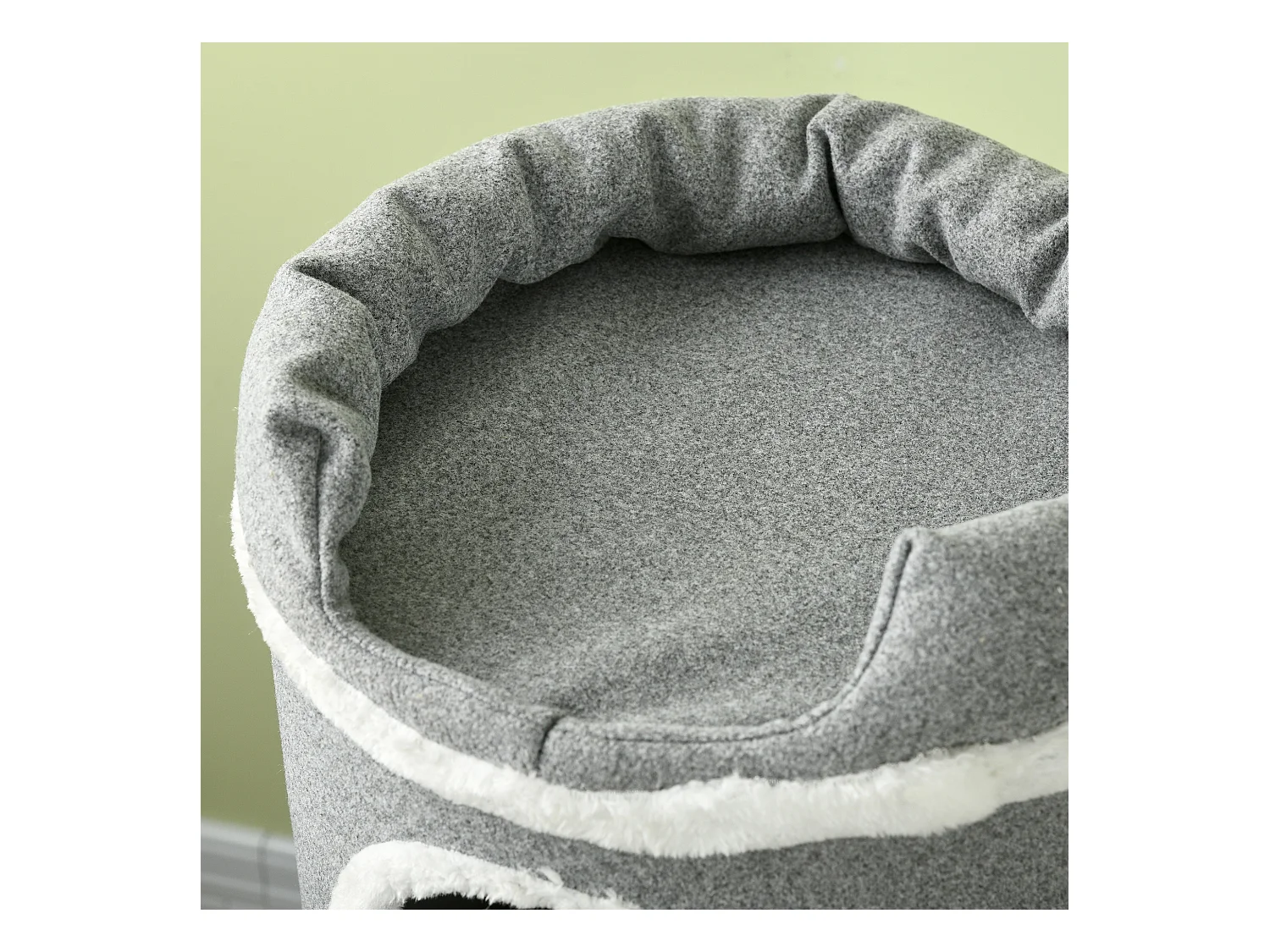 Kattenboom met 4 plateaus, sisal, spaanplaat, grijs (Ø57x99 cm)