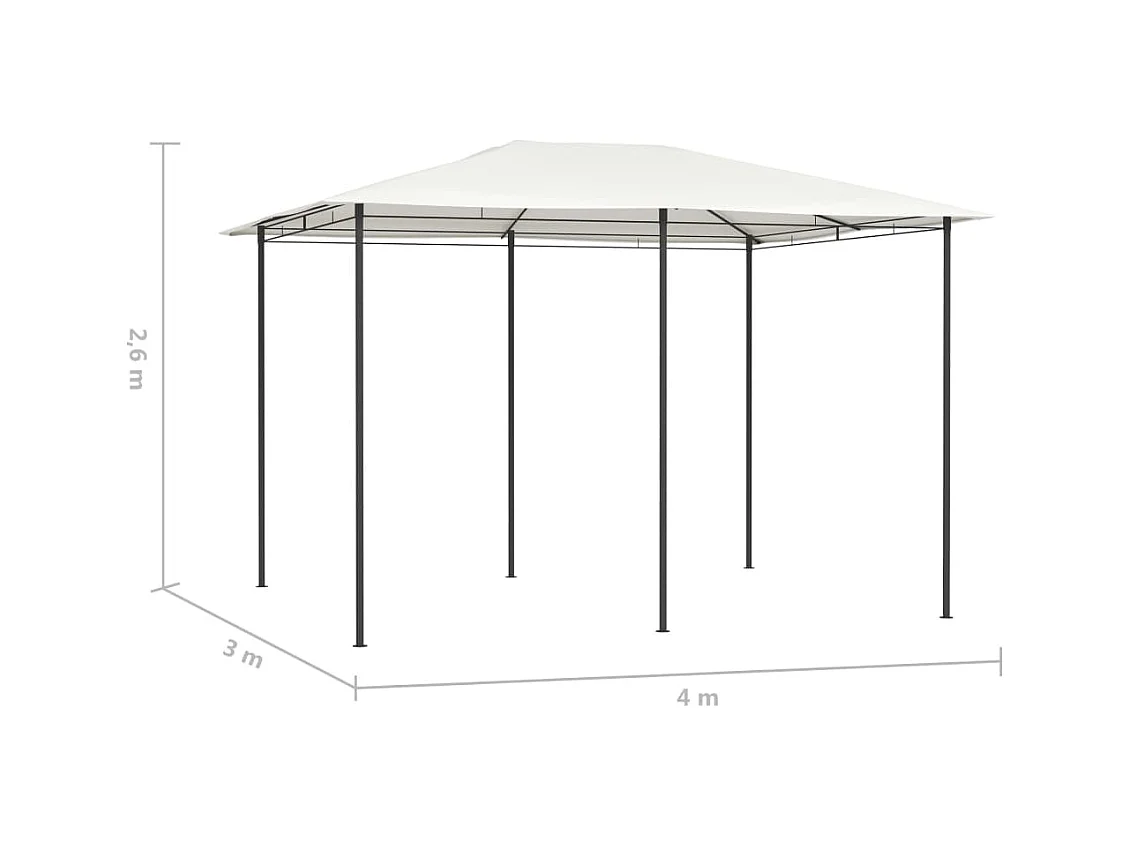 Belvedere 3x4x2,6 m Crema 160 g/m²
