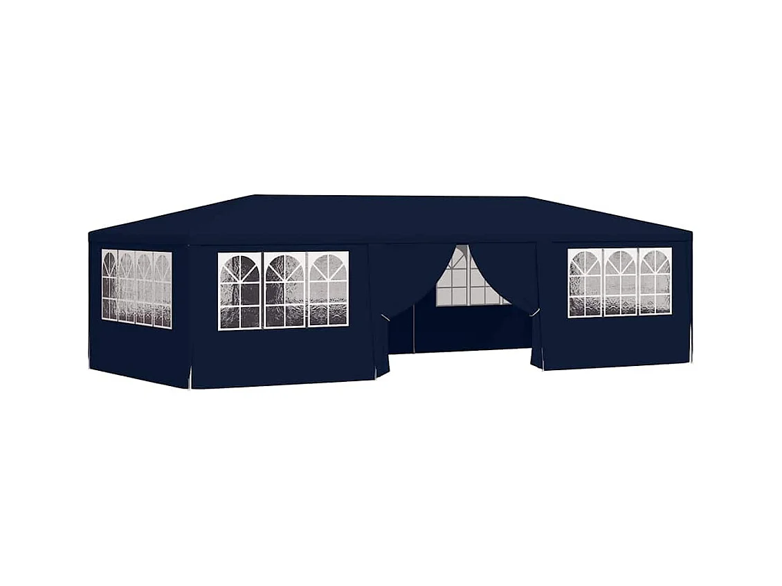 Carpa de recepción con paredes laterales 4x9 m Azul 90 g/m²
