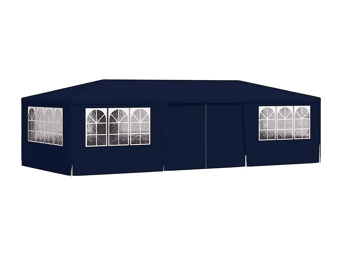 Carpa de recepción con paredes laterales 4x9 m Azul 90 g/m²