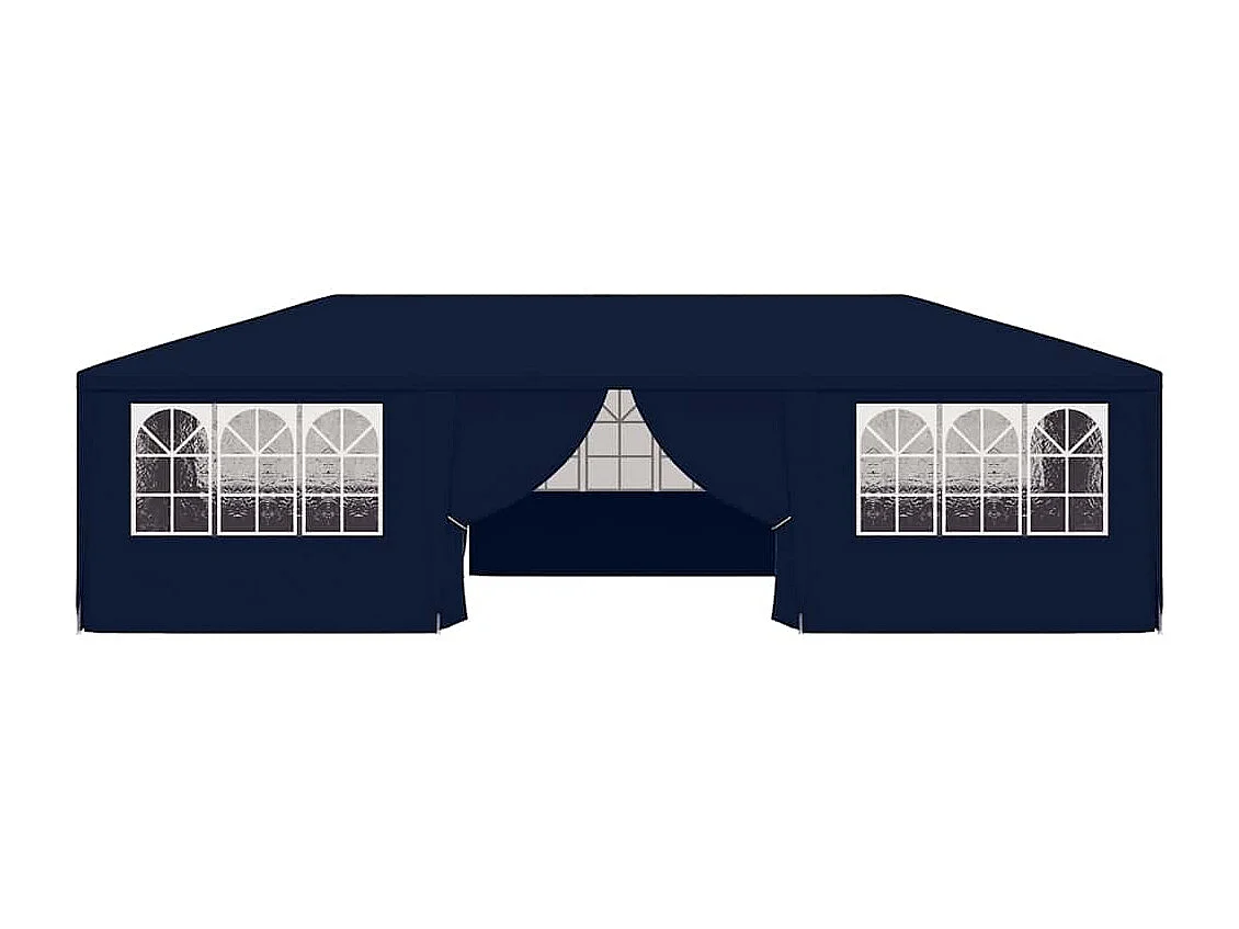 Carpa de recepción con paredes laterales 4x9 m Azul 90 g/m²