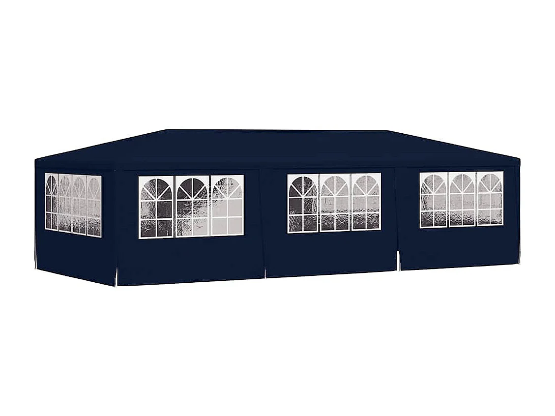 Carpa de recepción con paredes laterales 4x9 m Azul 90 g/m²