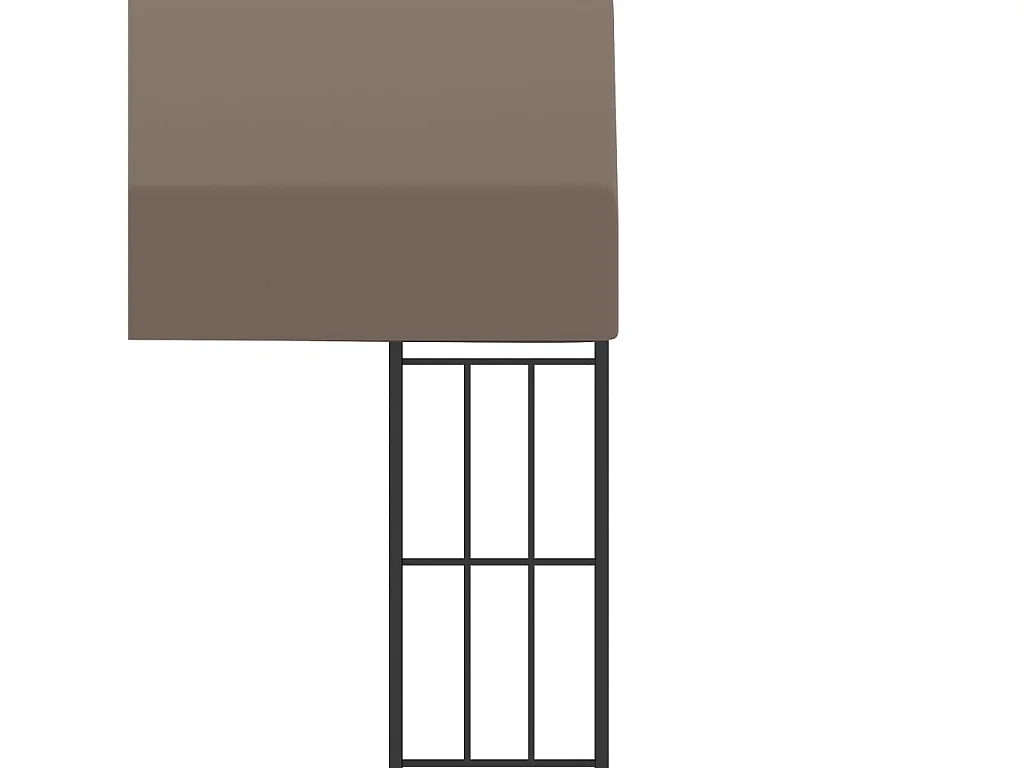 Belvédère mural 6x3 m Taupe Tissu