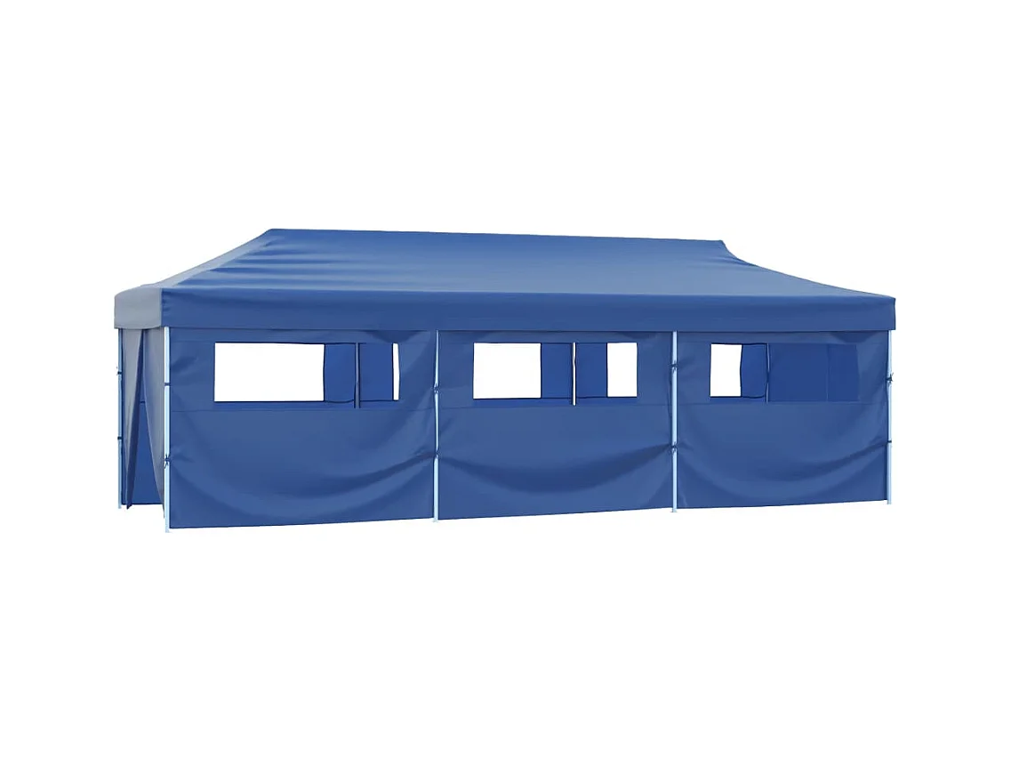 Carpa de recepción plegable con 8 paredes 870x291x315 cm Azul