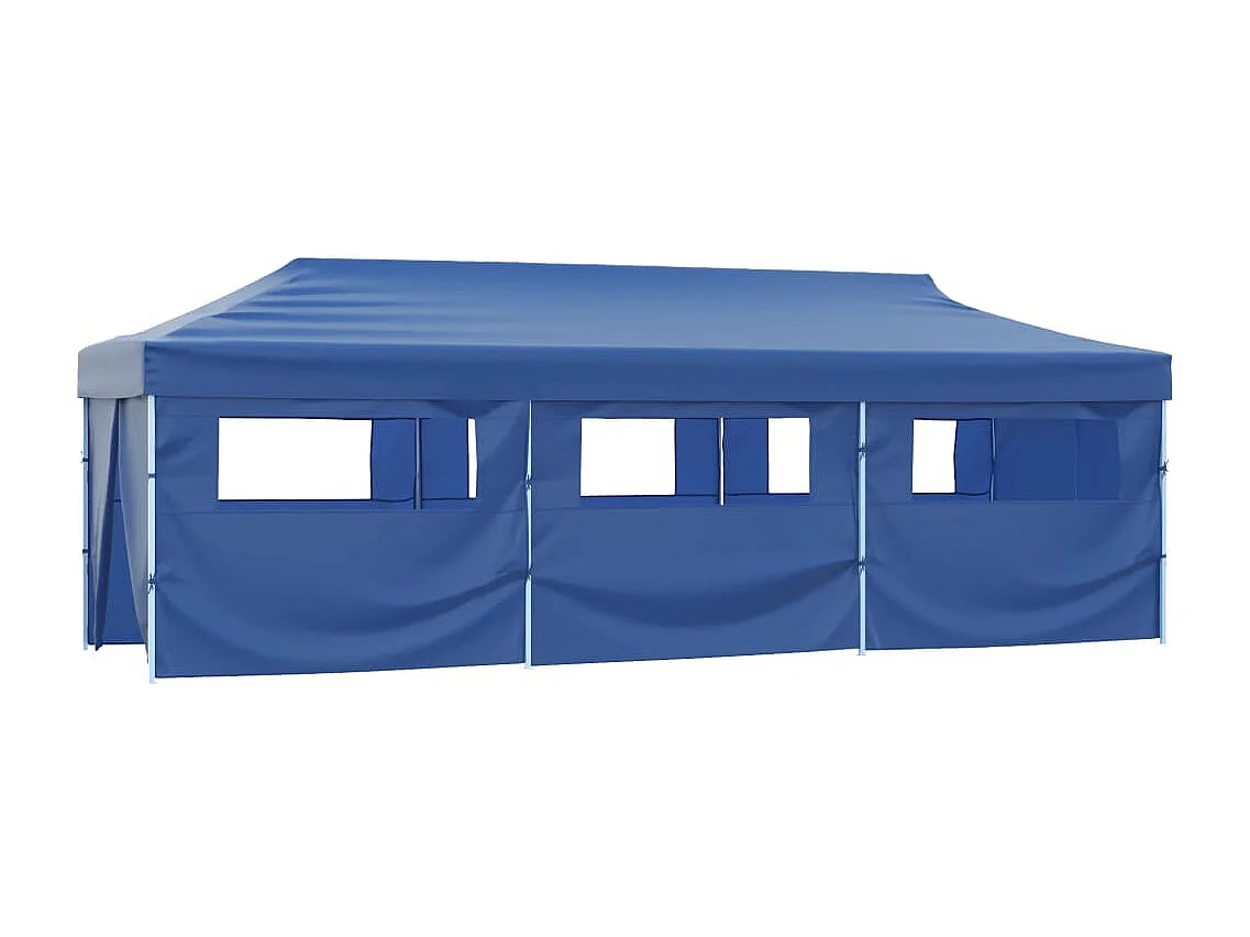 Carpa de recepción plegable con 8 paredes 870x291x315 cm Azul