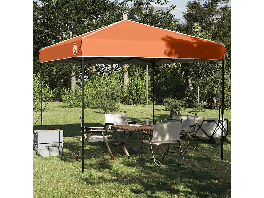 Tente à auvent pop-up Orange 250 x 250 cm tissu