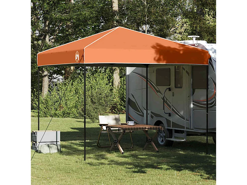 Tente à auvent pop-up Orange 250 x 250 cm tissu