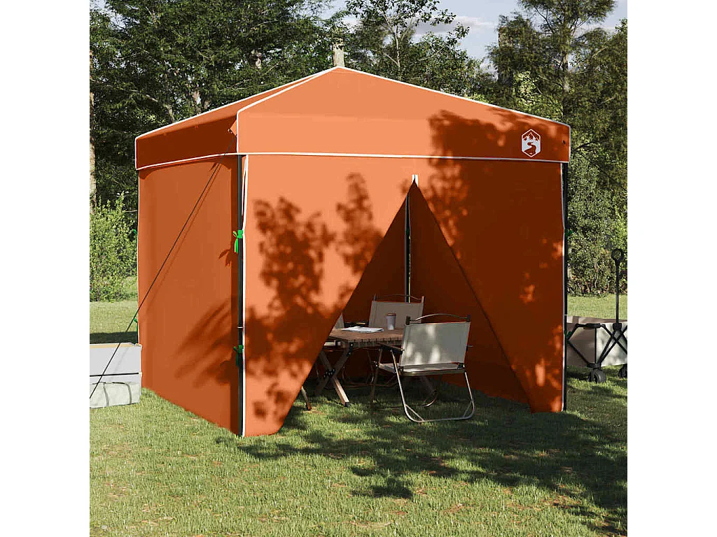 Carpa plegable de tela naranja 250 x 250 cm