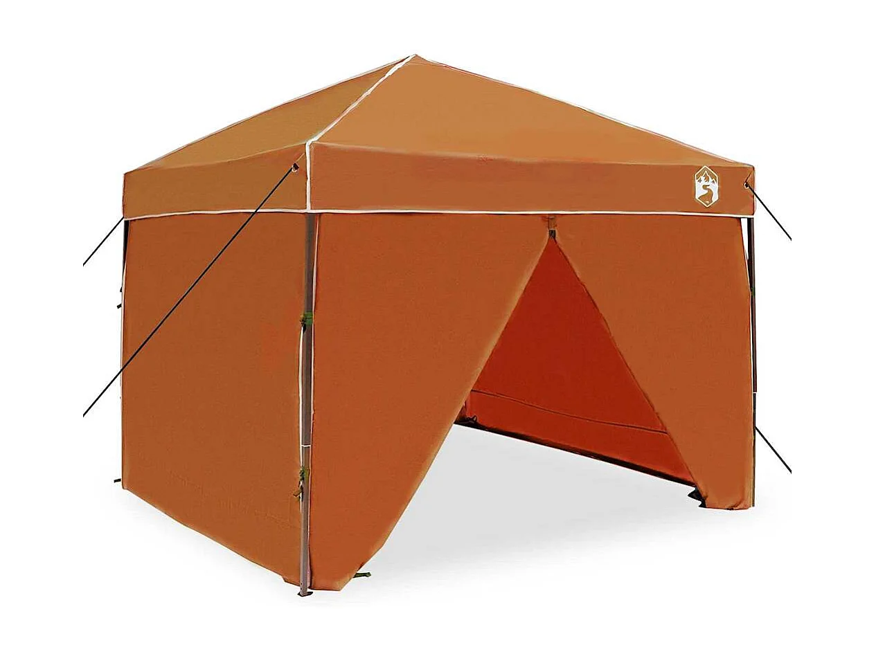 Carpa plegable de tela naranja 250 x 250 cm