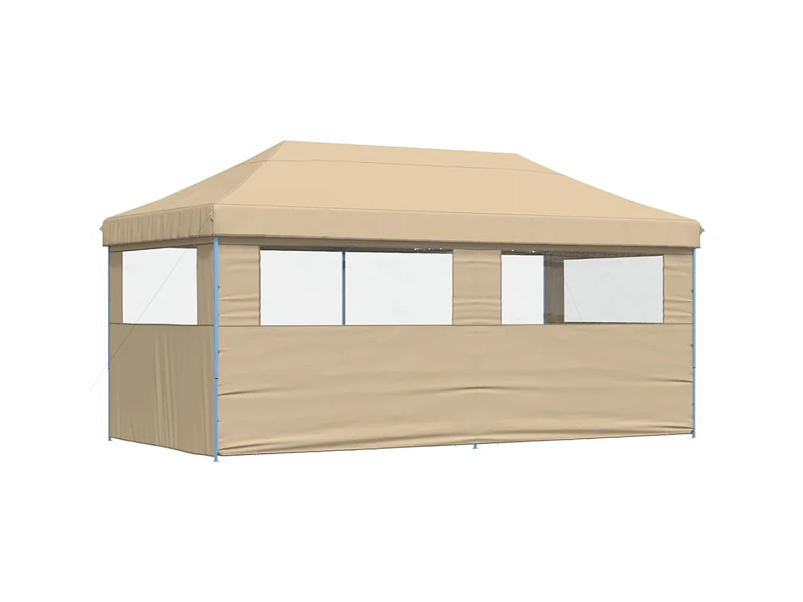 Carpa plegable para fiestas con 3 paredes laterales