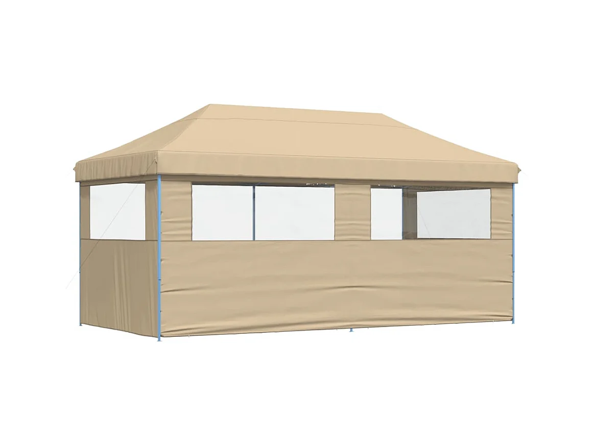 Carpa plegable para fiestas con 3 paredes laterales