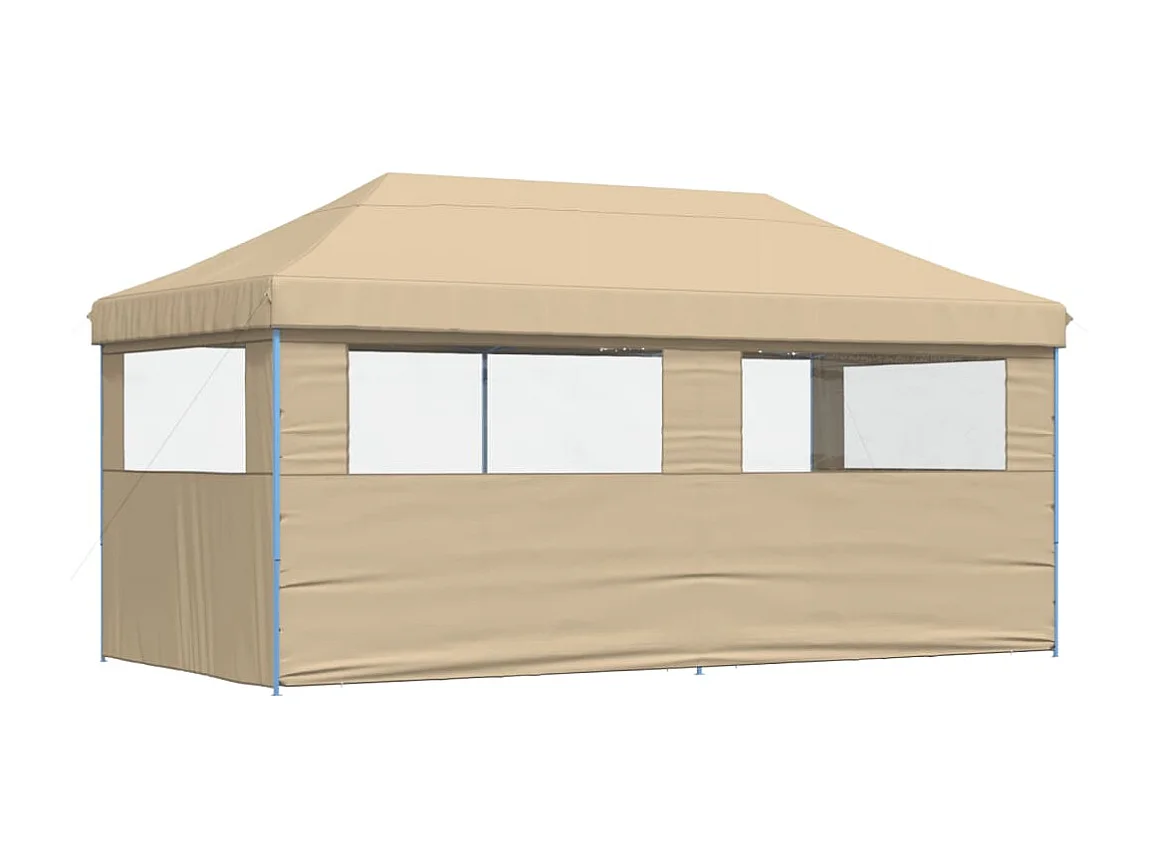 Carpa plegable para fiestas con 3 paredes laterales