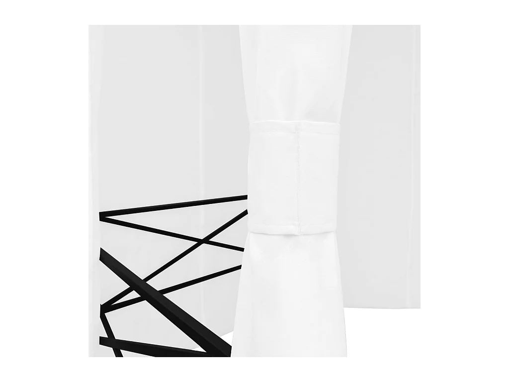 Gazebo da giardino con tende 360x312x265 cm Bianco 180 g/m²