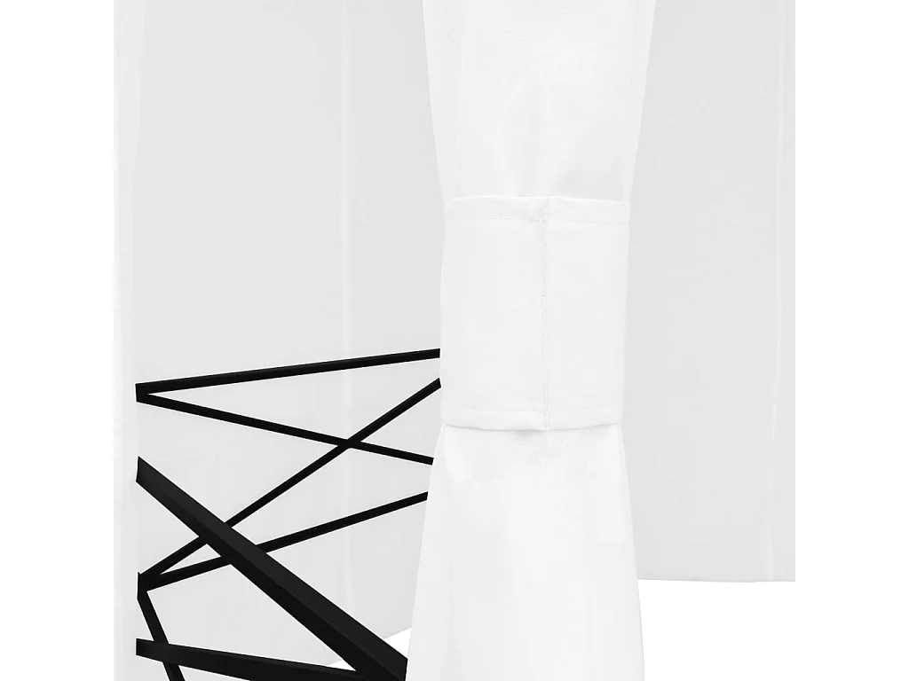 Gazebo da giardino con tende 360x312x265 cm Bianco 180 g/m²