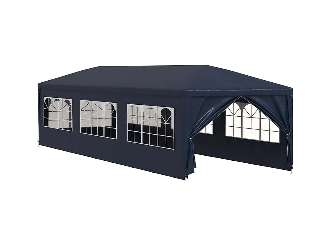 Carpa de recepción azul de 3 x 9 m