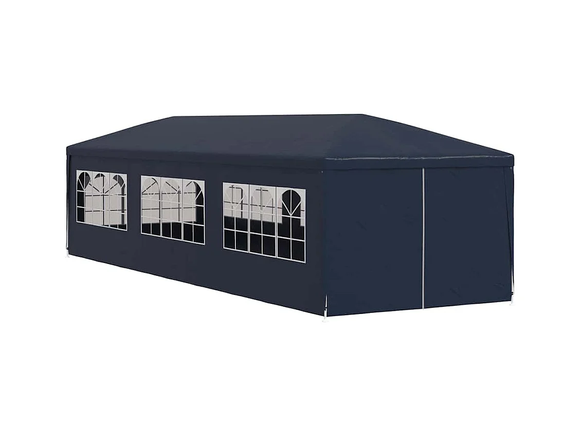 Carpa de recepción azul de 3 x 9 m