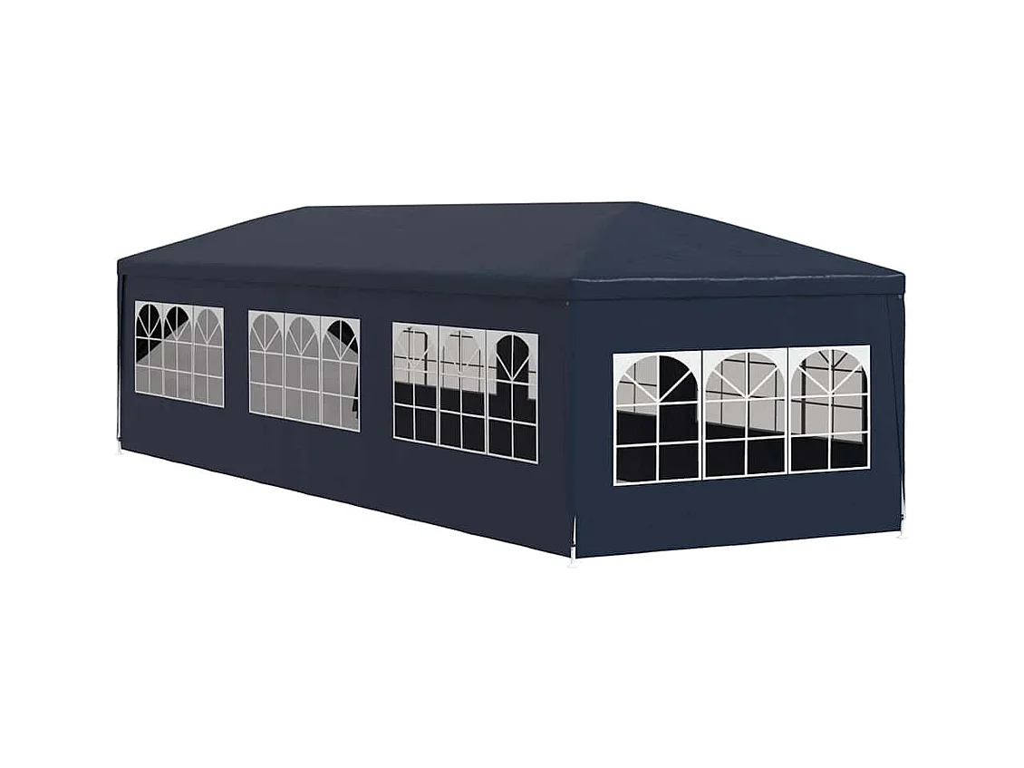Carpa de recepción azul de 3 x 9 m