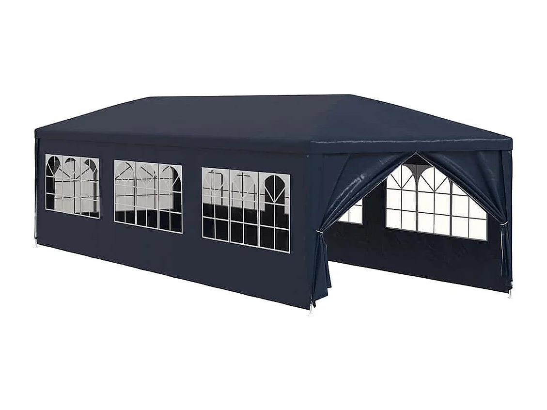 Carpa de recepción azul de 3 x 9 m