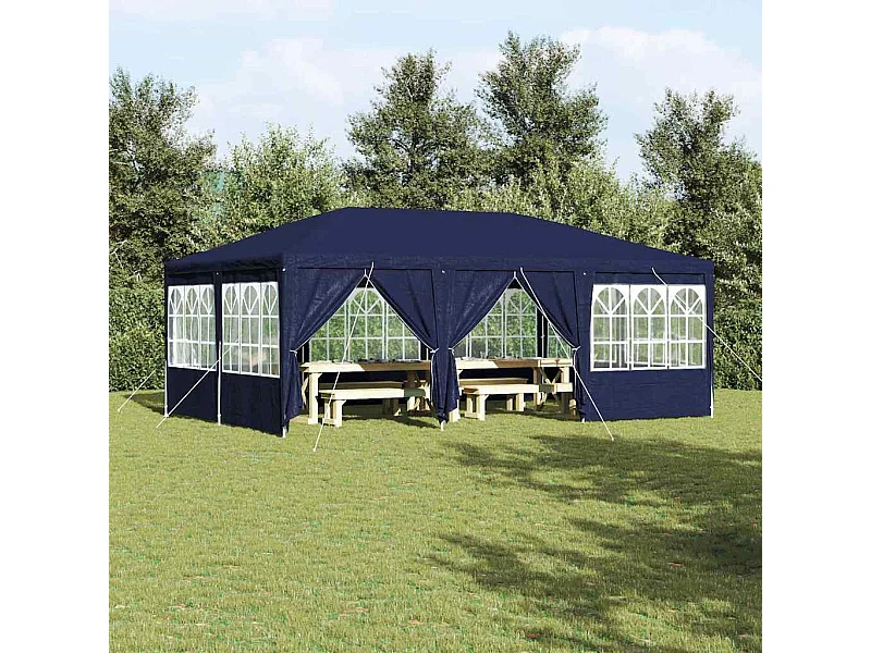 Blauw-witte feesttent 600 x 400 x 266 cm