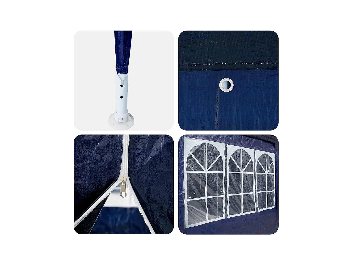 Tente de fête Bleu et Blanc 600 x 400 x 266 cm