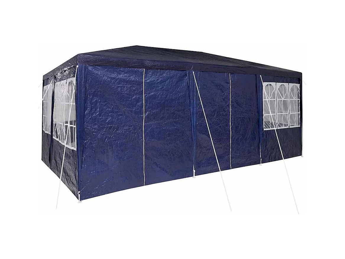 Tente de fête Bleu et Blanc 600 x 400 x 266 cm