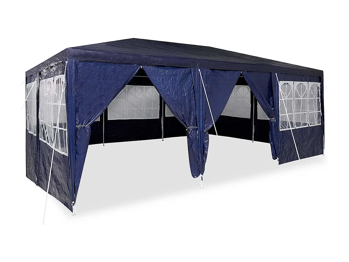 Tente de fête Bleu et Blanc 600 x 400 x 266 cm