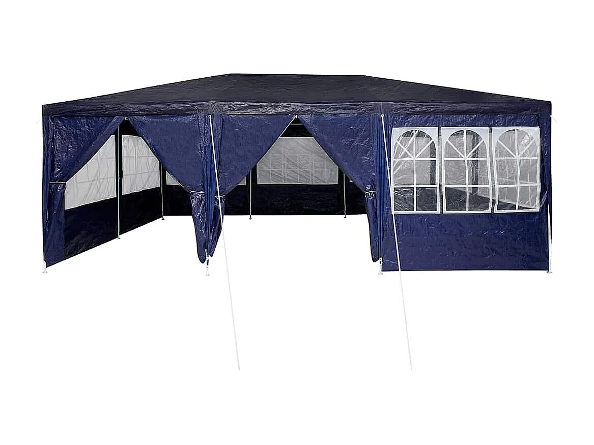 Blau-weißes Partyzelt 600 x 400 x 266 cm