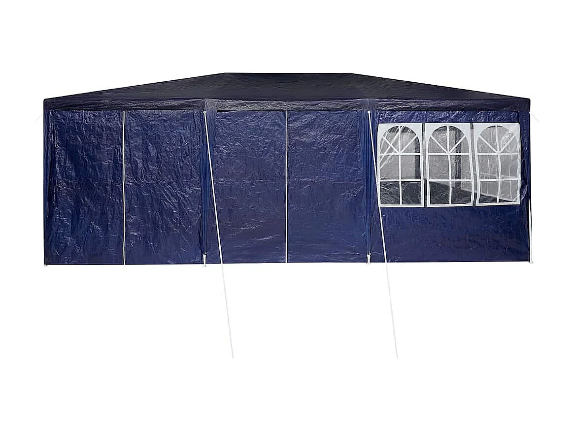 Blau-weißes Partyzelt 600 x 400 x 266 cm