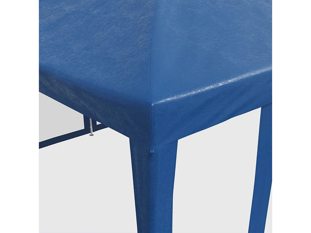 Tente de fête avec 10 parois latérales en maille bleu 6x4m PEHD