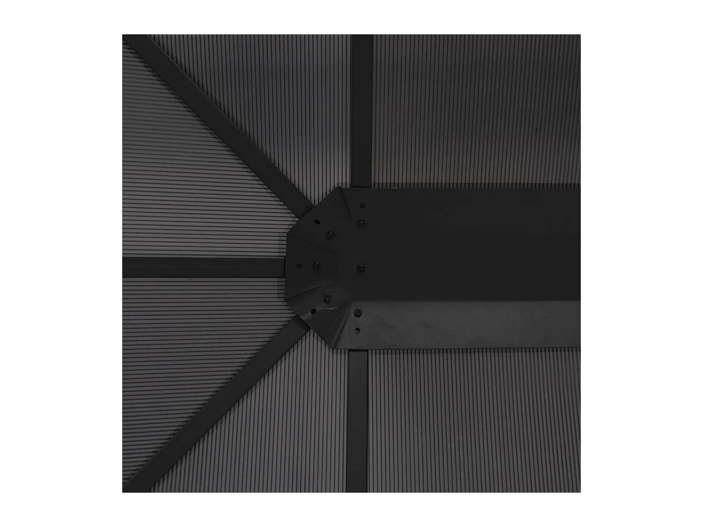 Gazebo met dak Aluminium 4x3x2,6 m Zwart