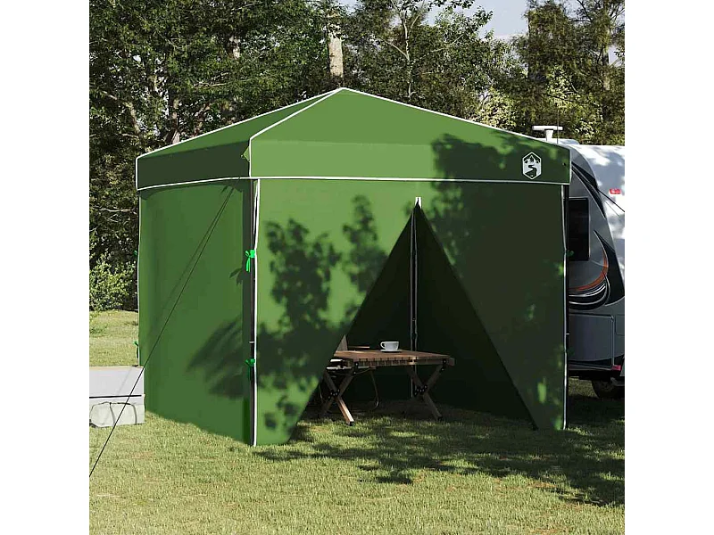 Carpa plegable de tela verde 250 x 250 cm