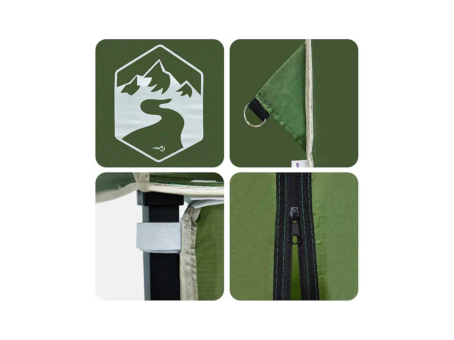 Tente à auvent pop-up Vert 250 x 250 cm tissu