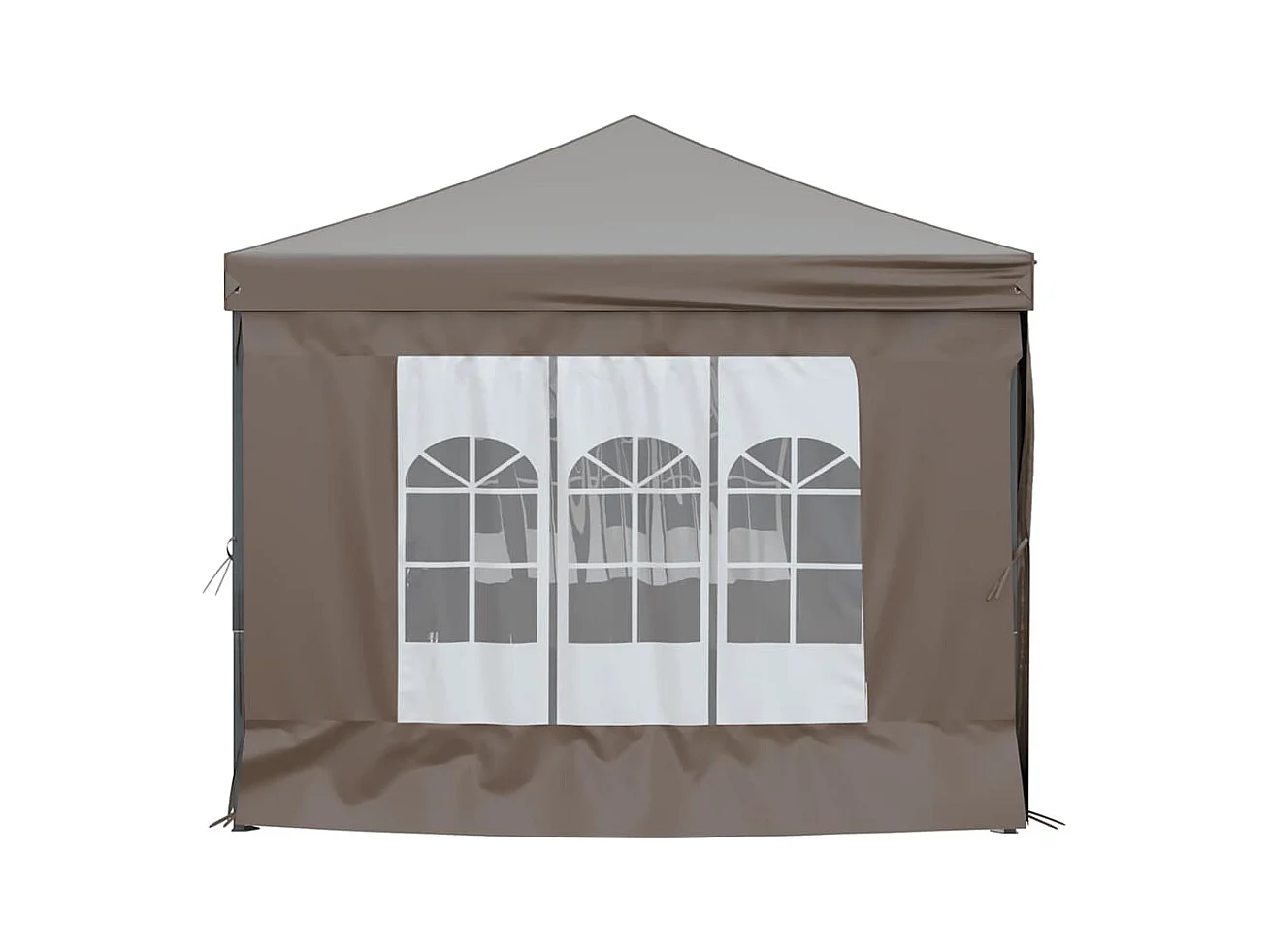 Carpa de recepción plegable con paredes Taupe 3x6 m