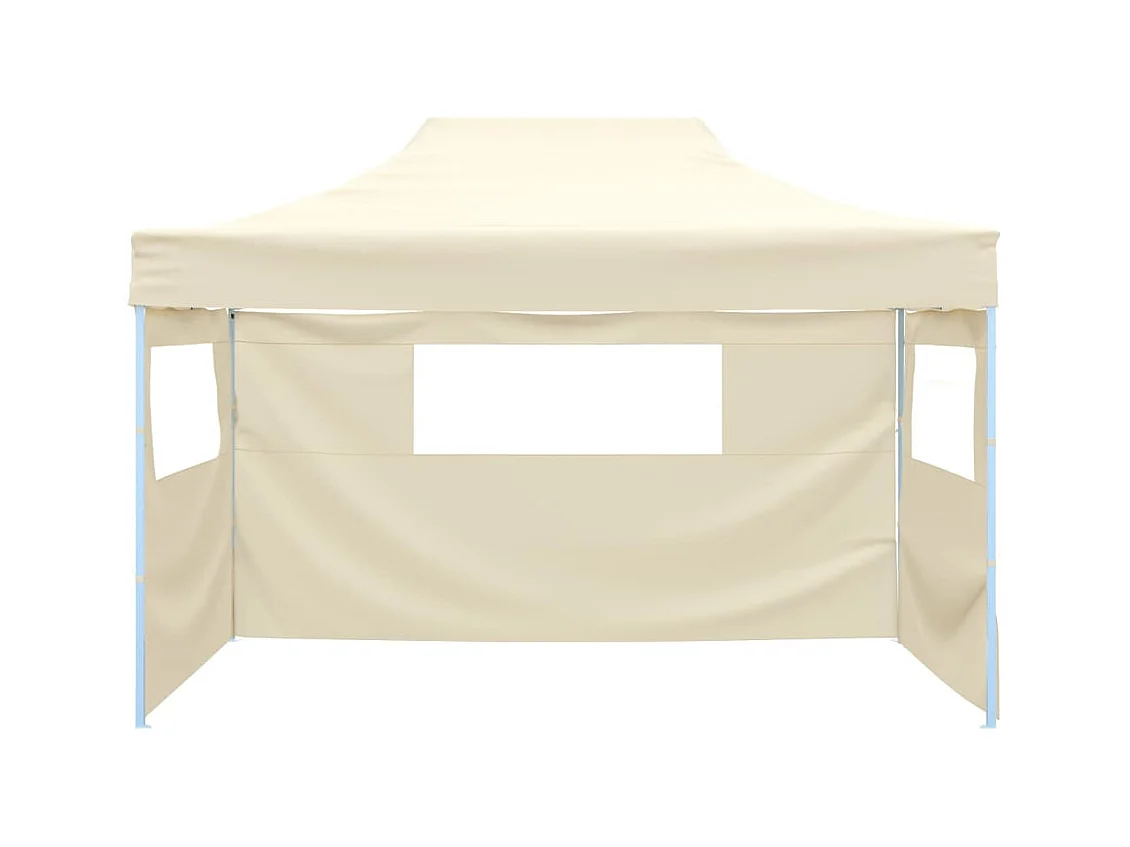 Tienda plegable de 3 paredes 3 x 4,5 m Crema