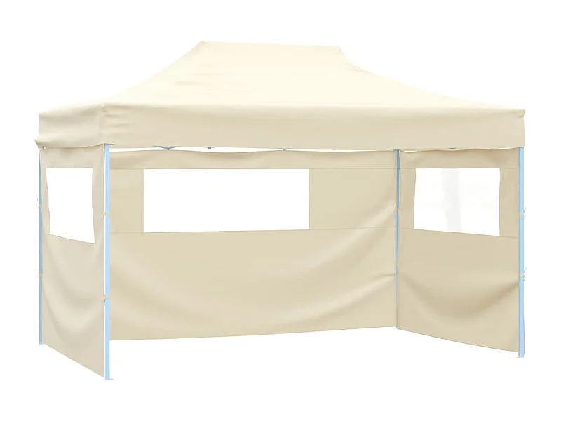 Tienda plegable de 3 paredes 3 x 4,5 m Crema